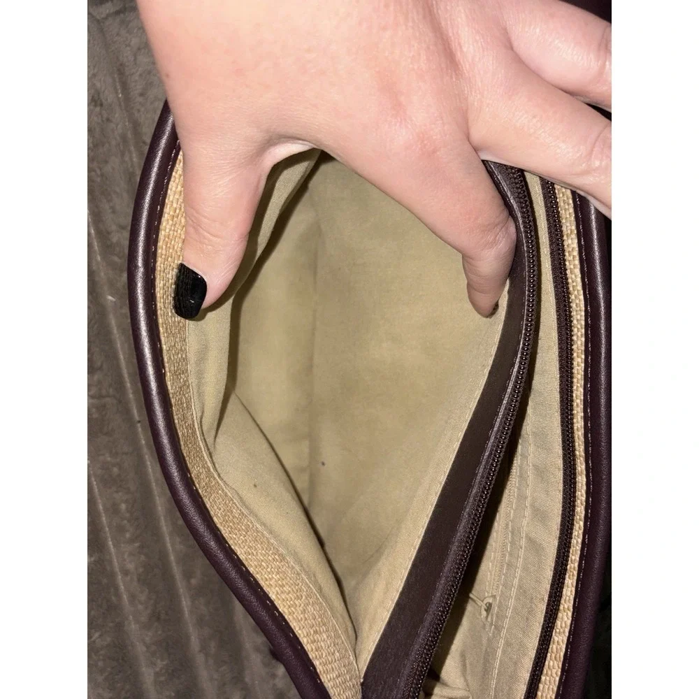 ETIENNE AIGNER Classic Woven‎ Jute Purse ~ Crossbody Adjustable Strap Handbag